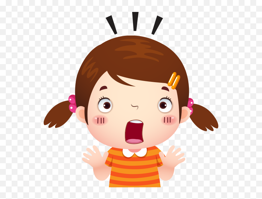 Little - Little Girl Face Clipart Emoji,Emotions Faces