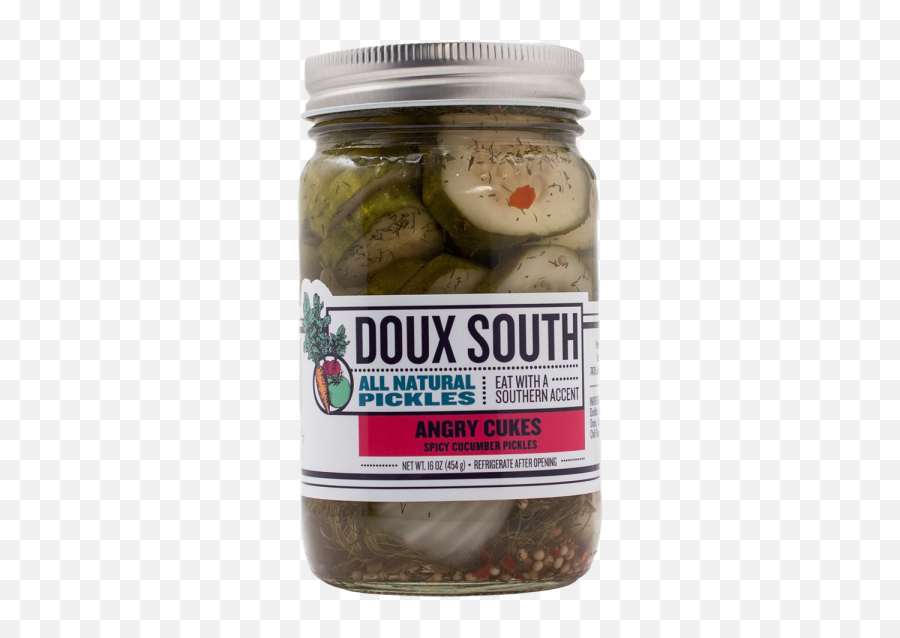 Doux South Angry Cukes 16 Oz Emoji,Pickle Emoji