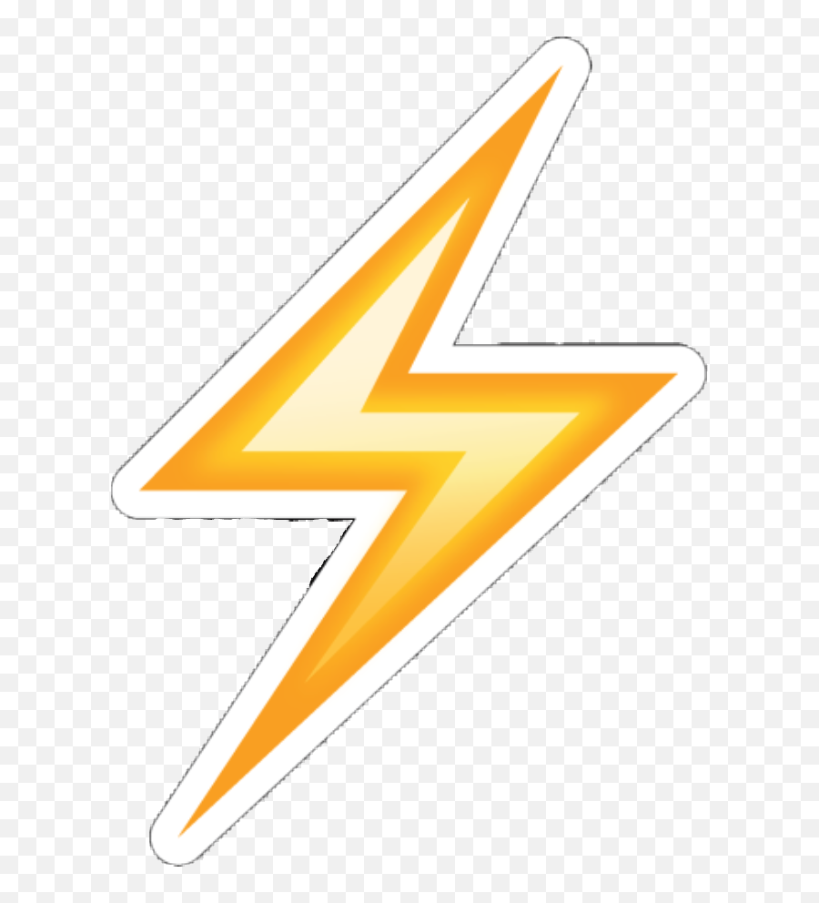 Yellow Lightning Bolt Sticker - Rayos Emoji Png,Lightning Emoji