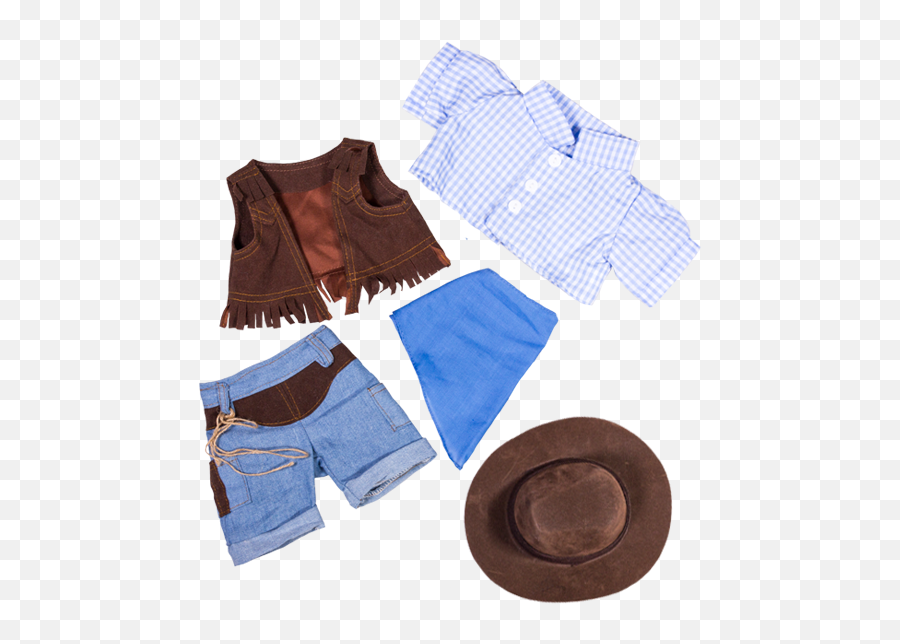 Cowboy Outfit - Teddy Bear Emoji,Blue Emoji Outfit