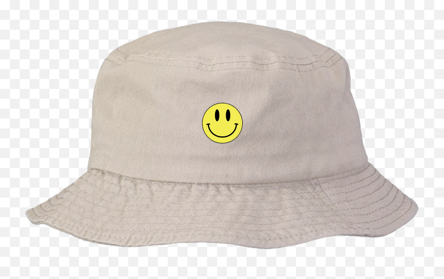 Smiley Bucket Hat - Solid Emoji,Wave Emoji Bucket Hat