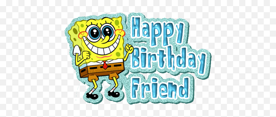 Happy Birthday Glitter Gifs - Birthday Card Spongebob Happy Birthday Emoji,Birthday Emojis