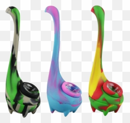 Loch Ness Monster Silicone Pipe - Dot Emoji,Nessie Emoji