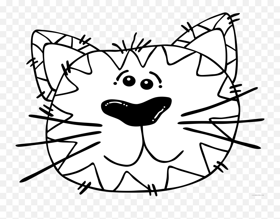 Husky Dog Head Drawing - Cartoon Cat Outline Emoji,Husky Emotions