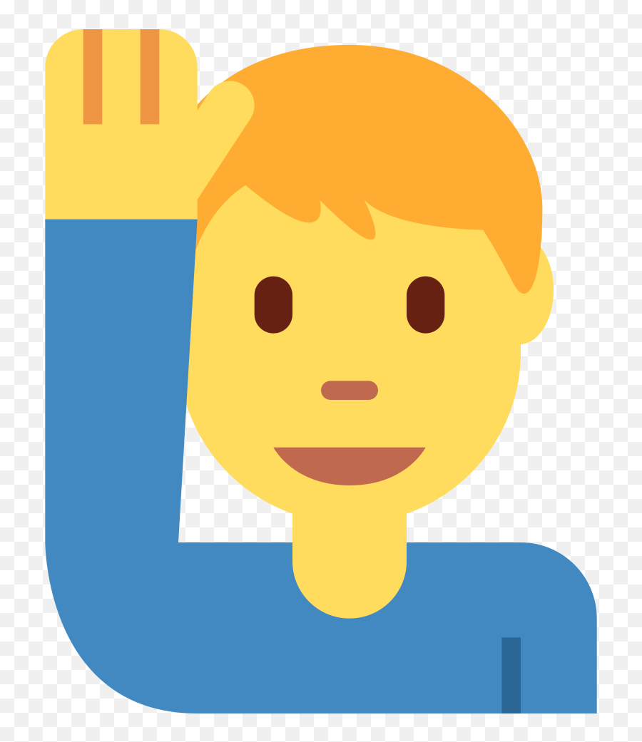 Man Raising Hand Emoji Meaning - Man Raising Hand Emoji,Hand Emoji