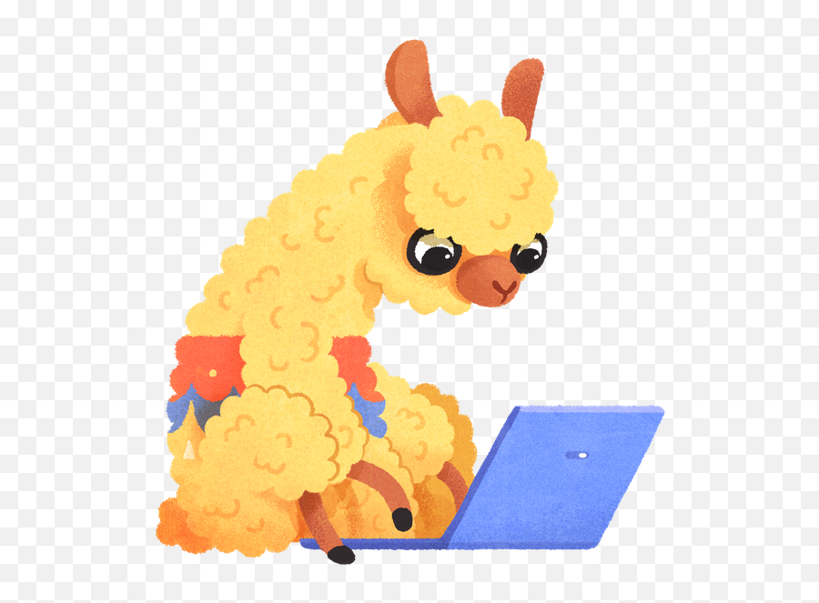 Illustration Of An Alpaca Searching For Awesome Getaways - Searching Alpaca Emoji,Knitting Emojis