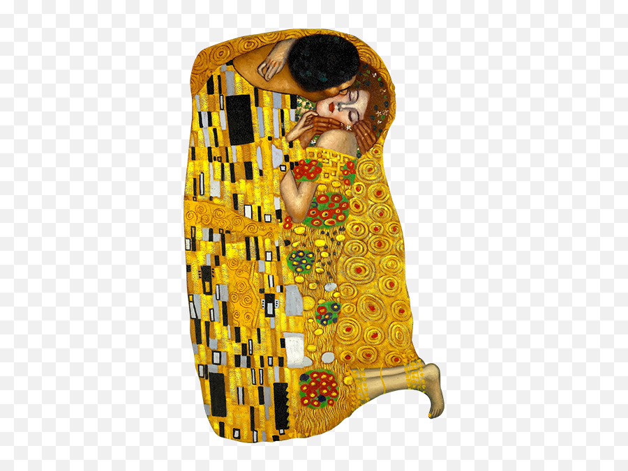Vinilo Decorativo Beso De Klimt - Kiss Gustav Klimt Emoji,El Grito De Munch Emoticon