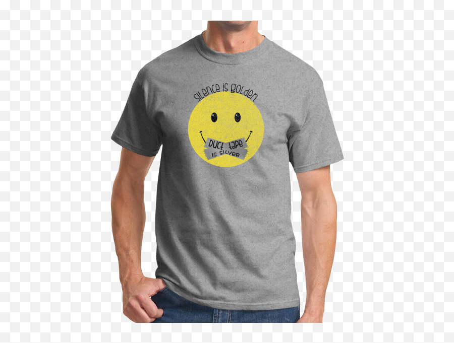 Silence Is Golden - Sarcasm Warning Stop Talking Funny Humor Tshirt Port Company Essential T Shirt Emoji,Silence Emoticon