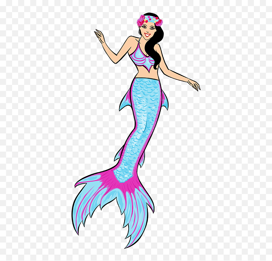 Realistic Mermaid Cartoon Clipart - Mermaid Shop Cartoon Emoji,Medium Skin Tone Elf Emoji