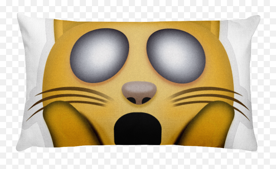 Weary Cat Face Emoticon Emoji Pillow - Emoji,Bed Emoji