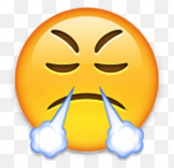 Emoticon Enojado Png - Face With Look Of Triumph Emoji,Huffing Emoticon