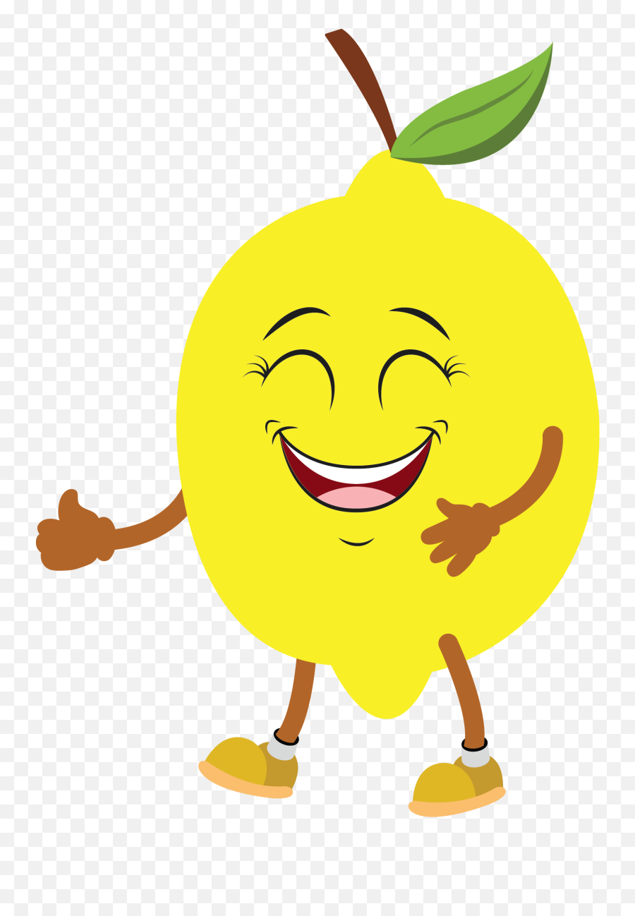 Kawaii Fruits Lemon Cute Design Graphic - Happy Emoji,Facebook Lotus Emoticon
