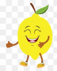 Kawaii Fruits Lemon Cute Design Graphic - Happy Emoji,Facebook Lotus Emoticon