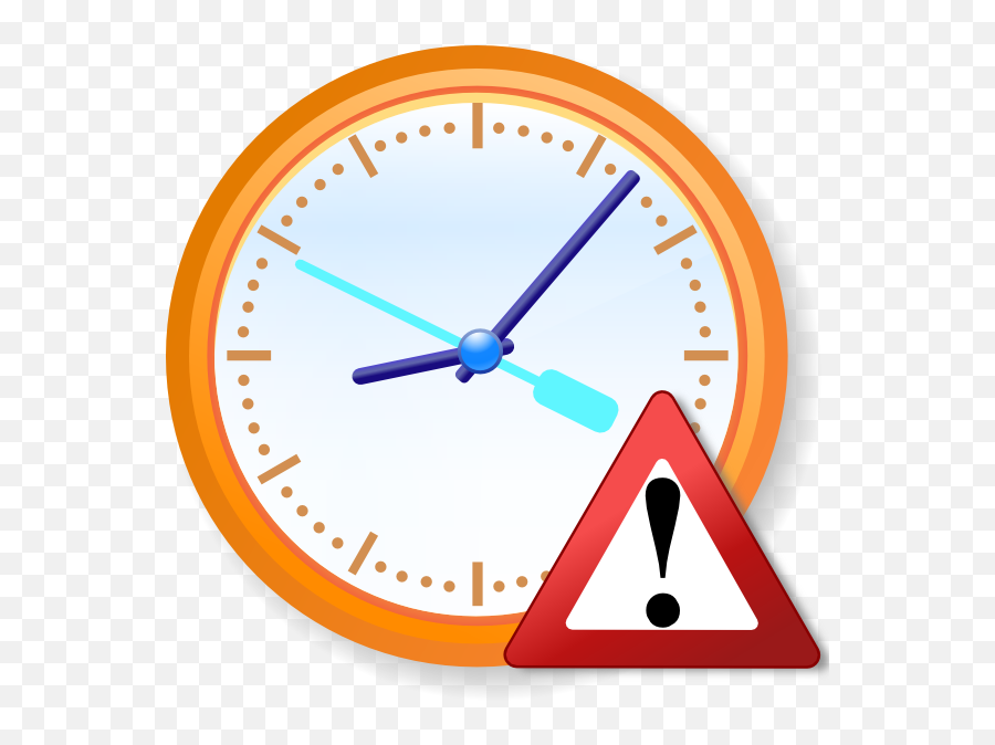 Clock Warning - Clip Art Library Clock Warning Clipart Emoji,Old Man Clock Emoji