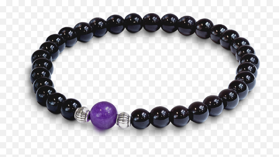 Amethyst Obsidian Warding Bracelet - Bracelet Emoji,Bracelt That Tekks Ithers Emotions