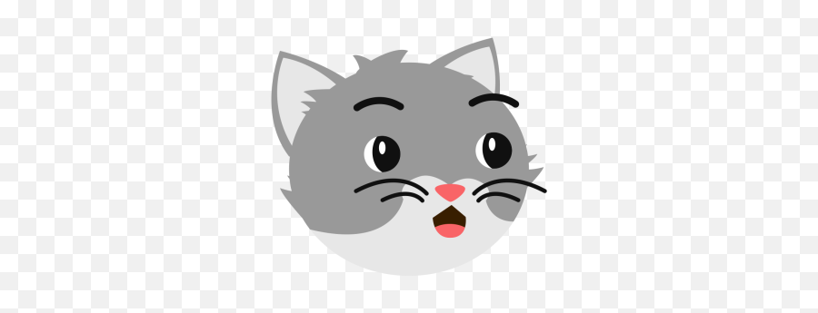 Gif - Cat Cartoon Transparent Gif Background Emoji,Amazed Emoji Gif