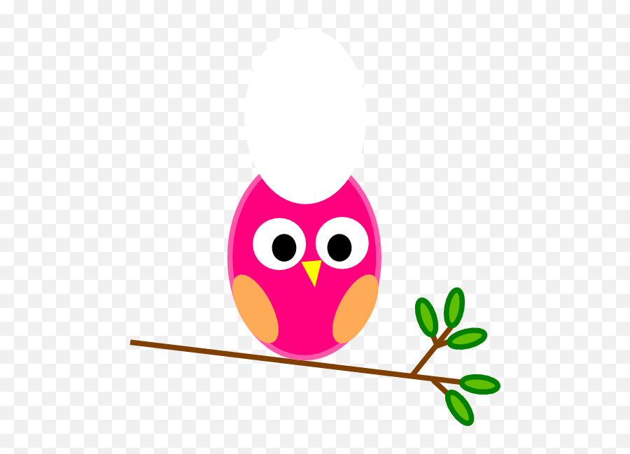 Pink Owl Clip Art At Clker - Spring Owls Clip Art Free Emoji,Pink Owl Emoticon