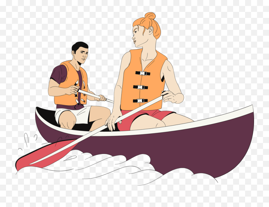 26 Must - Rowing Emoji,Emotion 2-person Canoe