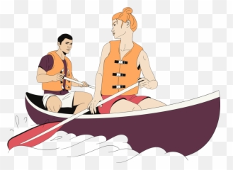 26 Must - Rowing Emoji,Emotion 2-person Canoe