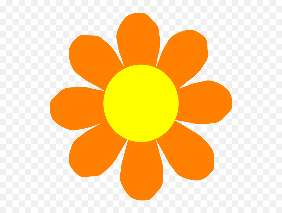 Clipart Orange - Clipartsco Flower Clipart Green Emoji,Emoticon With Floers