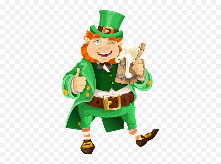 St Patricks Day Leprechaun With Beer Transparent Png Clip Emoji,Irish Leprechaun Emoticon Iphone