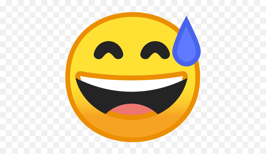 Grinning Face With Sweat Emoji,Majority Emoji