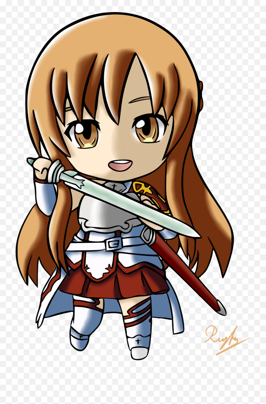 Chibi Asuna Png Hd Png Mart Emoji,Lit Emoji Online