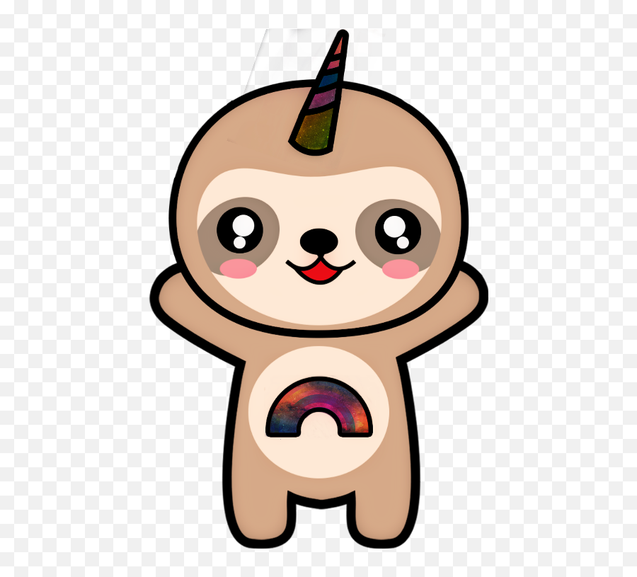 Cute Sloth Face Drawings - Cute Easy Sloth Drawings Emoji,Draw So Cute Unicorn Emoji