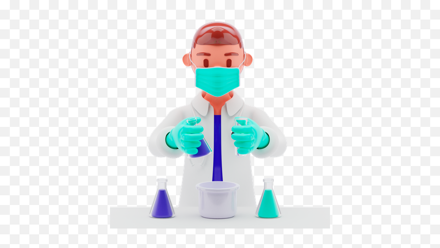 Laboratory Scientist 3d Illustrations Designs Images Emoji,Glass Beaker Emoji