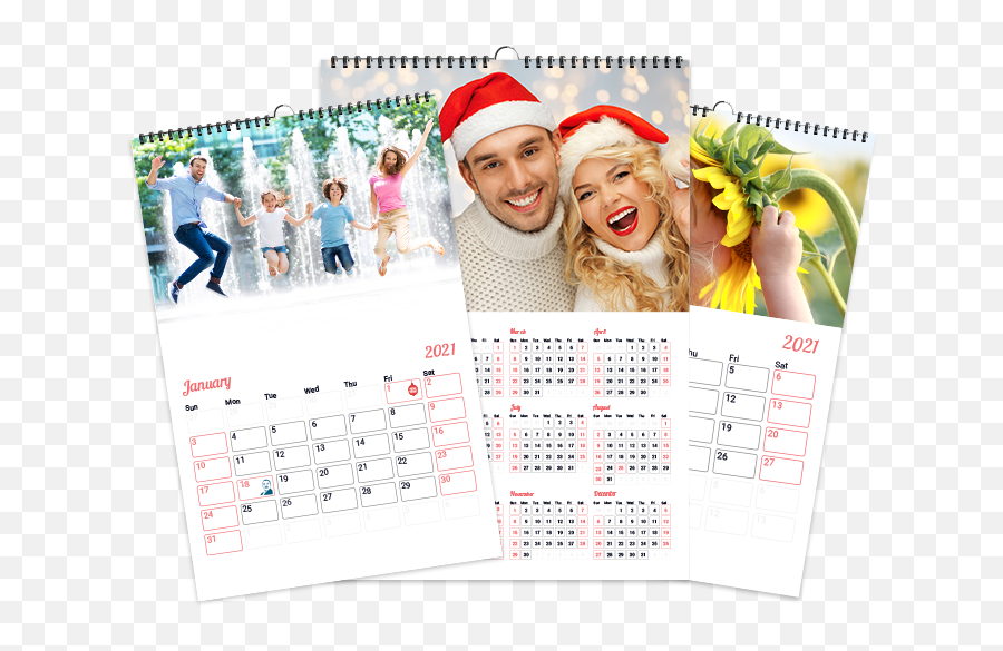 Custom Photo Calendars Create Personalized Calendars Canvaschamp - Christmas Day Emoji,Emoji Desk Calendar