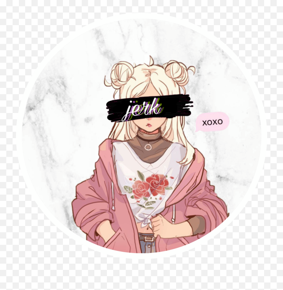 Jerk Sticker - Anime Girl Aesthetic Emoji,Circle Jerk Emoji