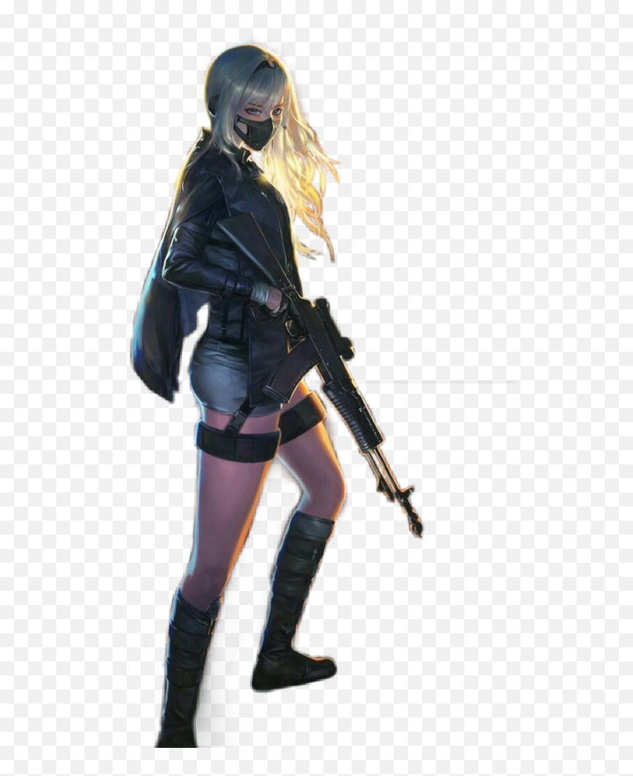 Gun Girl Mask Beatiful Blonde Soldier - Women Warriors In Literature And Culture Emoji,Emoji Mask With Gun
