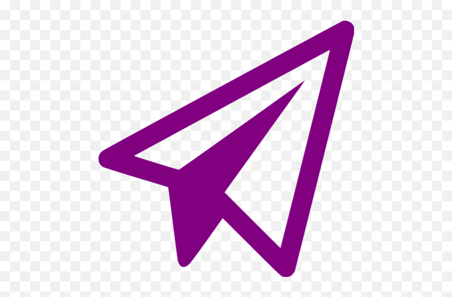 Purple Paper Plane Icon - Orange Paper Plane Icon Emoji,Paper Plane Emoticon