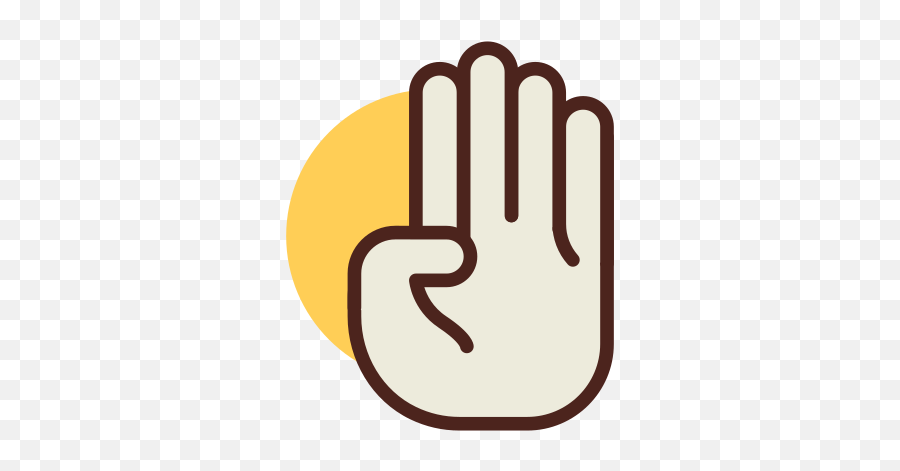Four Fingers - Free Gestures Icons Vertical Emoji,Praying Hands Emoji Copy And Paste