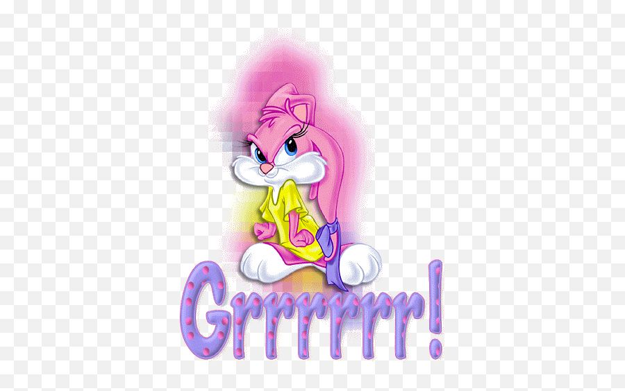 Grrrr Pas Content Etc - Lapin Rose Dessin Animé Emoji,Je Suis Fache Emoticon