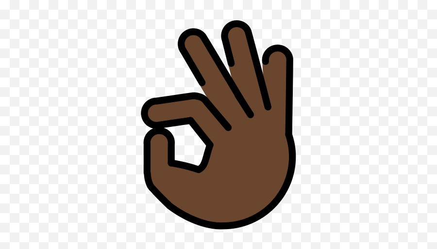 Ok Hand Dark Skin Tone Emoji - Download For Free U2013 Iconduck Emoji Mano Negra Png,Hand Emojis Png Ok