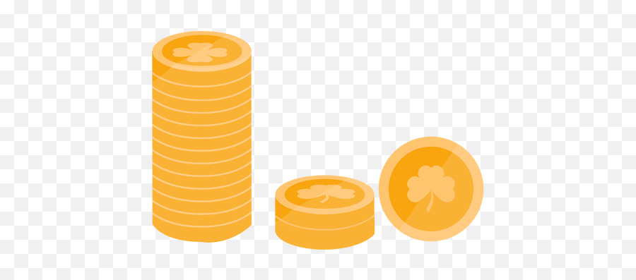 Gold Coin Clover Flat - Coin Flat Png Emoji,Gold Coin Emoji