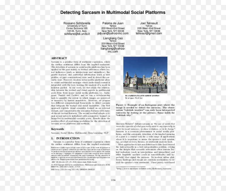 Pdf Detecting Sarcasm In Multimodal Social Platforms - Document Emoji,Yahoo Emoticons For Flickr