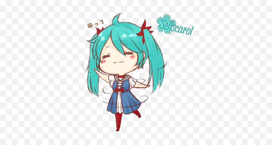 Anime Anime Chibi Hatsune - Hotsumi Miku Dancing Gif Emoji,Pixiv Emoticons