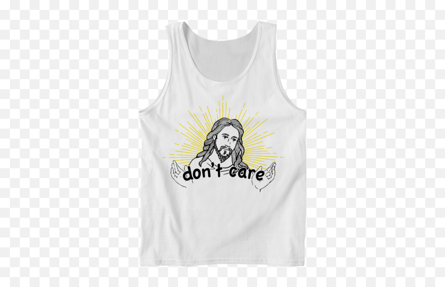 Tank Tops - Jesus T Shirt Dont Care Emoji,Tank Top For 12 Year Olds Emoji