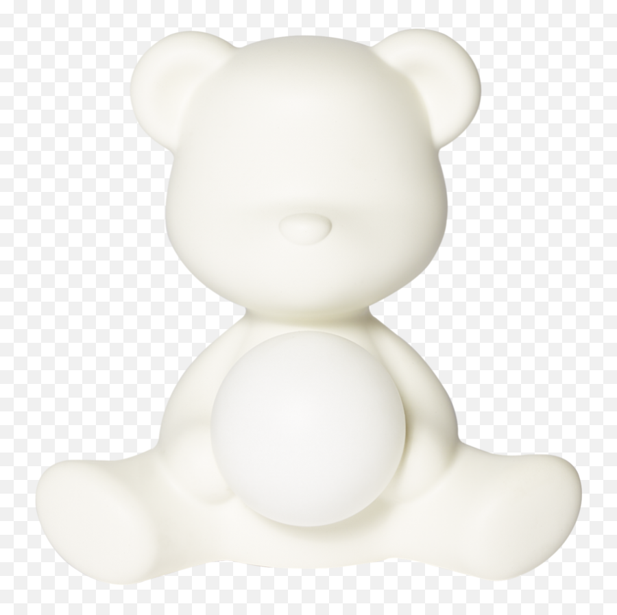 Qeeboo Teddy Girl Rechargeable Lamp White Emoji,Teddy Bear Showing Emotions