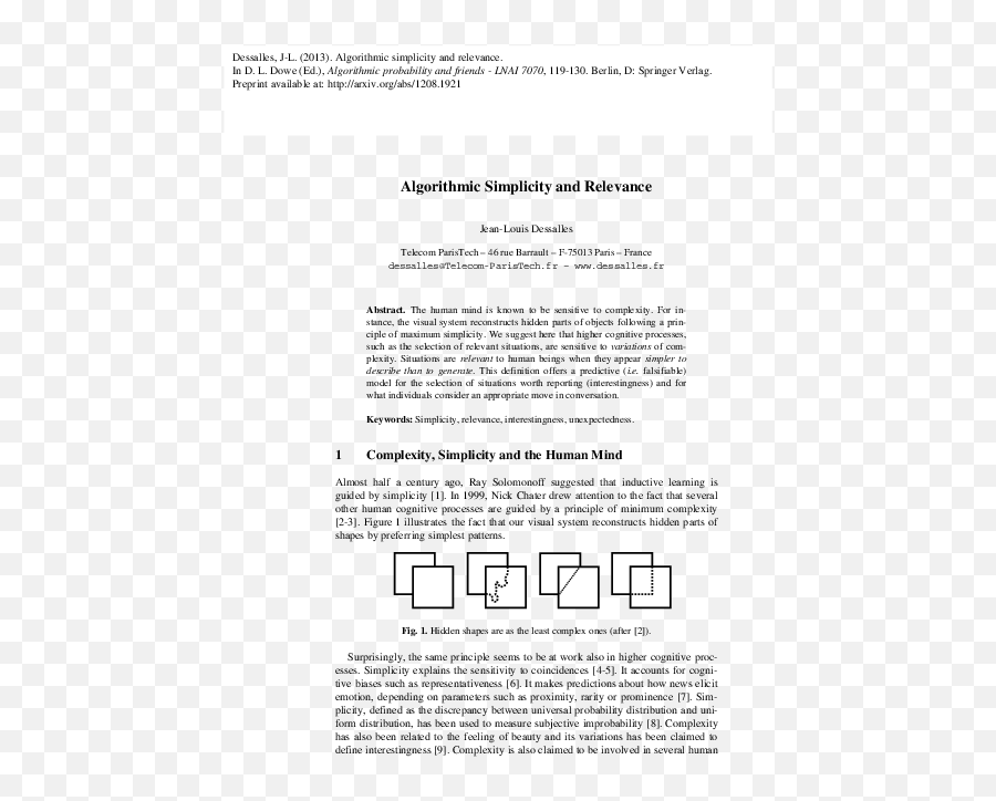 Simplicity Theory Research Papers - Academiaedu Emoji,