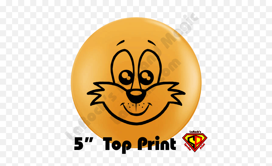 5 Inch Round Top Print Fox Balloon By Juan Gonzales Qualatex 100ct Emoji,Fox Emoticon Png