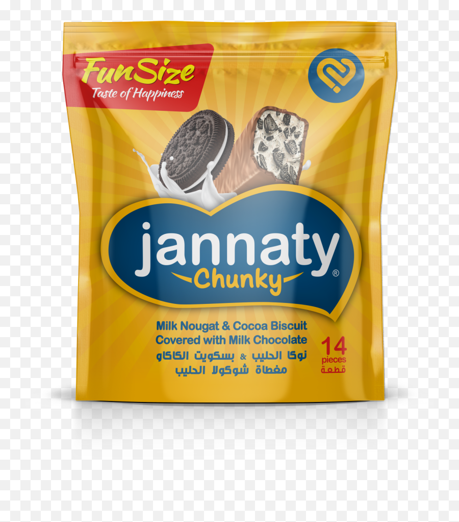 Jannaty Chunky - Fun Size Jannaty Bahrain Food Industries Emoji,Cookie And Milk Emojis