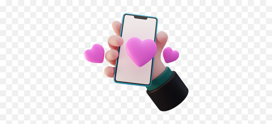 Online Dating App 3d Illustrations Designs Images Vectors Emoji,Heart Floating Emojis