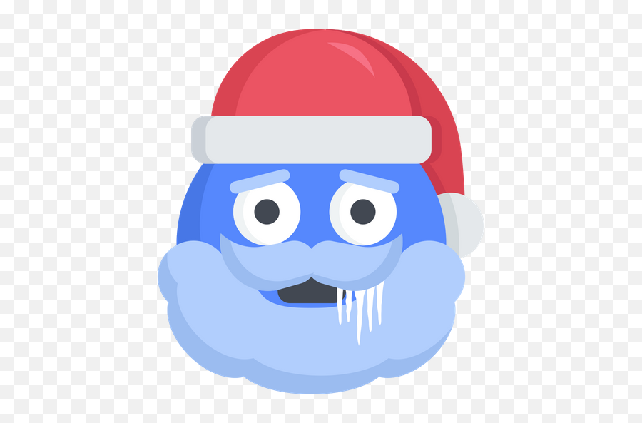 Christmas Cold Emoji Freezing Santa - Christmas Emojis Free,Free Emojis