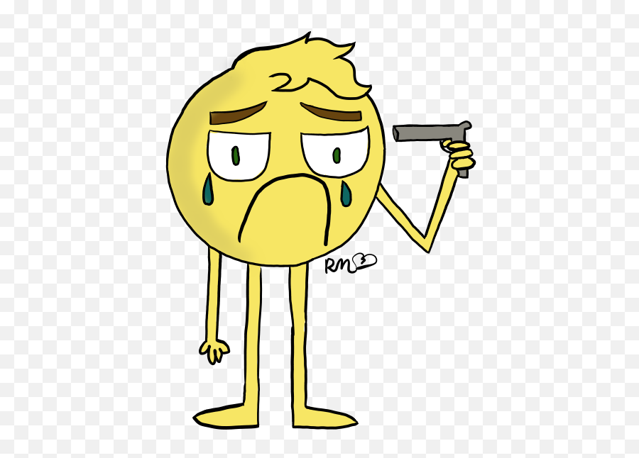Gene Kills Himself - Cartoon Of Someone Killing Himself Emoji,Gene Emoji