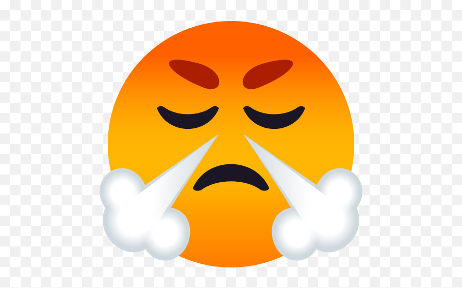 Emoji Face Blowing Nose Angry - Nose Steam Emoji Gif,Angry Face Emoji