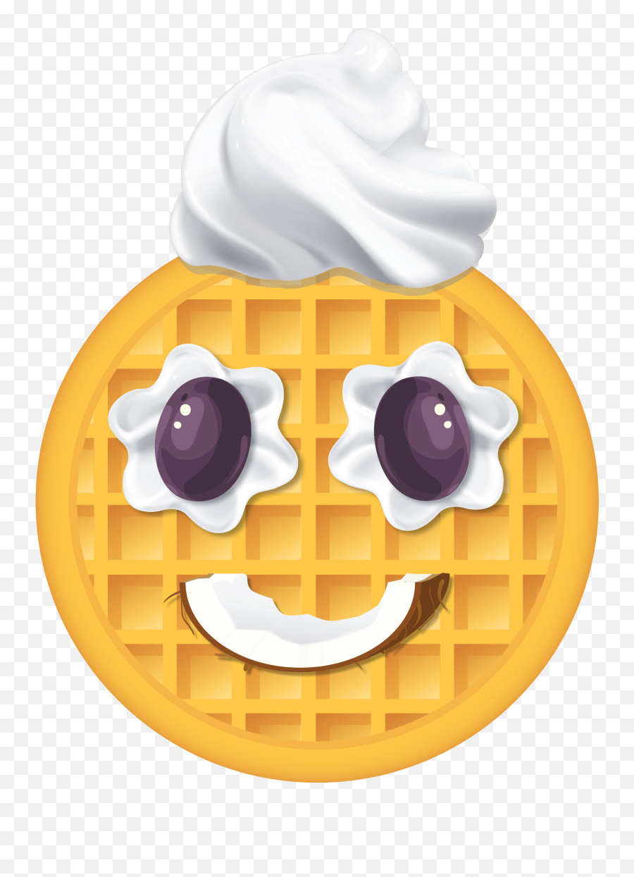 Waffle Emoji - Happy,Chicken Soup Emoji