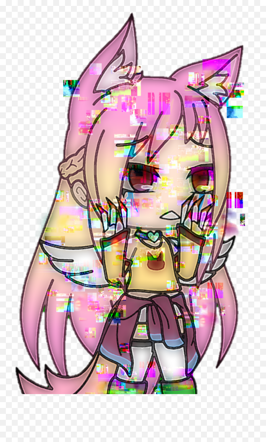 Gacha Losing By Mind Meme Sticker By Cerenimomangle - Fictional Character Emoji,Losing My Mind Emoji